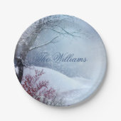Winter Wonderland Wedding Pappteller (Vorderseite)