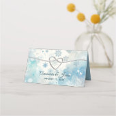 Winter Wonderland Wedding Platzkarte (Rückseite)