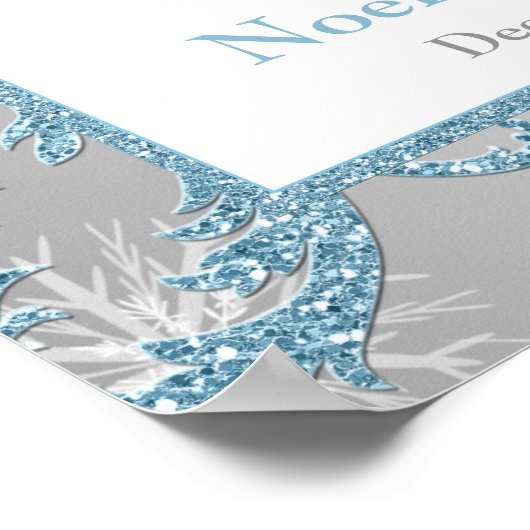 Winter Wonderland Wedding Poster (Ecke)