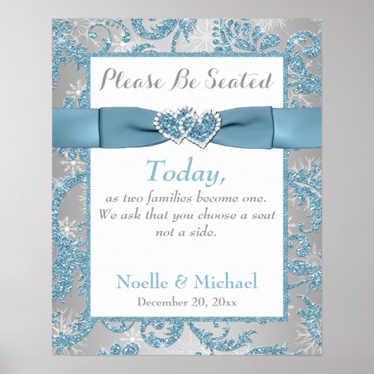 Winter Wonderland Wedding Poster (Vorne)