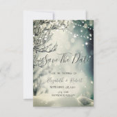 Winter Wonderland Wedding rettet das Datum Save The Date (Vorderseite)