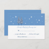 Winter Wonderland Wedding RSVP Card (Vorne/Hinten)