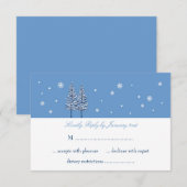 Winter Wonderland Wedding RSVP Card Karte (Vorne/Hinten)