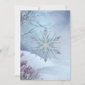 Winter Wonderland Wedding Save The Date (Rückseite)