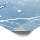 Winter Wonderland Wedding Welcome Sign Poster (Ecke)