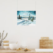 Winter Wonderland Wedding Willkommenszeichen Poster (Küche)