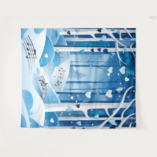 Winter Wonderland Weddrop Wandteppich (Vorderseite (Horizontal))