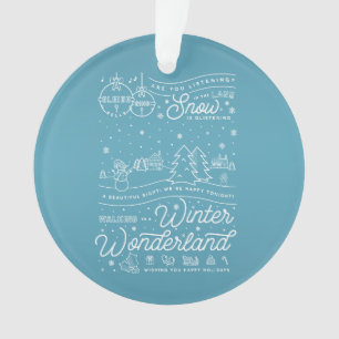Winter Wonderland Weihnachten Acryl Ornament Blau