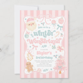 Winter Wonderland Weihnachten Coquette Schleife Ge Einladung