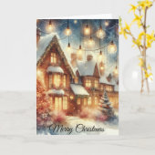 Winter Wonderland Weihnachten Karte (Gelbe Blume)