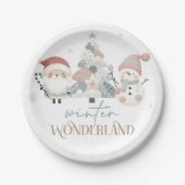 Winter Wonderland Weihnachten Pappteller (Vorderseite)