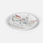 Winter Wonderland Weihnachten Pappteller (Schrägansicht)