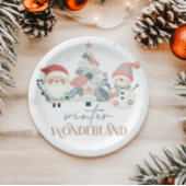Winter Wonderland Weihnachten Pappteller