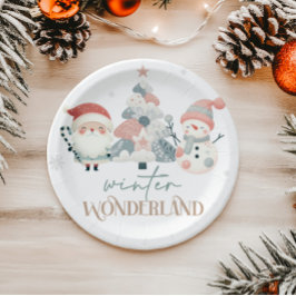 Winter Wonderland Weihnachten Pappteller