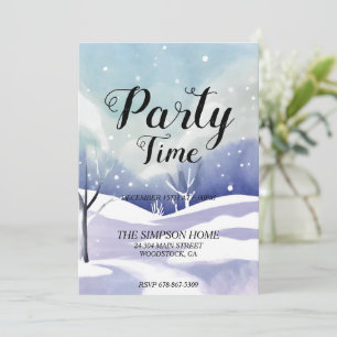 Winter Wonderland Weihnachten Party Einladung