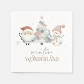 Winter Wonderland Weihnachten Serviette (Vorderseite)