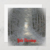 Winter Wonderland Weihnachten/Wintersonne Feiertagskarte (Vorne/Hinten)