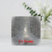 Winter Wonderland Weihnachten/Wintersonne Feiertagskarte (Stehend Vorderseite)