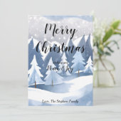 Winter Wonderland Weihnachts Grußkarte Feiertagskarte (Stehend Vorderseite)