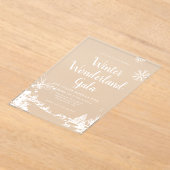 Winter Wonderland Weihnachts-Party Acryleinladungen (Ablage )