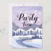 Winter Wonderland Weihnachts-Party Einladung (Vorderseite)