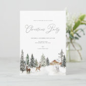Winter Wonderland Weihnachts-Party Einladung (Stehend Vorderseite)