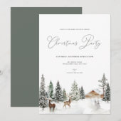 Winter Wonderland Weihnachts-Party Einladung (Vorne/Hinten)