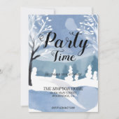 Winter Wonderland Weihnachts-Party Einladung (Vorderseite)