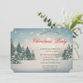 Winter Wonderland Weihnachts-Party Einladung (Stehend Vorderseite)