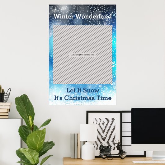 Winter Wonderland Weihnachts-Party Foto Stand Poster (Heimbüro)