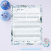 Winter Wonderland Weihnachts Rezept Binder Beilage Flyer (Einzeln)
