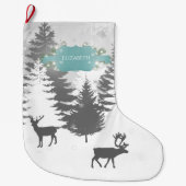 Winter Wonderland Weihnachts-Strumpf - Aquamarin Großer Weihnachtsstrumpf (Vorderseite)