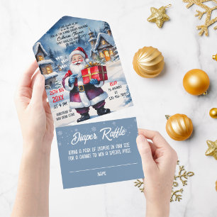 Winter Wonderland Weihnachts Weihnachtsdusche All In One Einladung