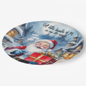 Winter Wonderland Weihnachts Weihnachtsdusche Pappteller (Schrägansicht)