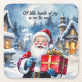 Winter Wonderland Weihnachts Weihnachtsdusche Rechteckiger Pappuntersetzer (Vorderseite)