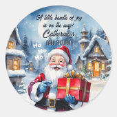 Winter Wonderland Weihnachts Weihnachtsdusche Runder Aufkleber (Vorderseite)