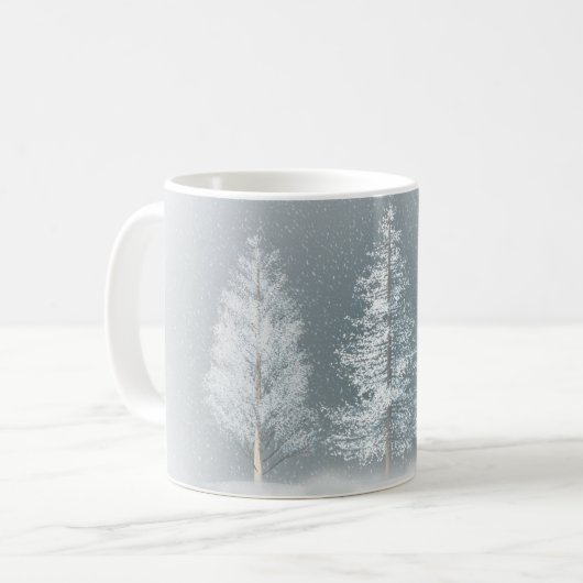 "Winter Wonderland" Weihnachts-Winter-Tasse Kaffeetasse (Vorderseite Links)