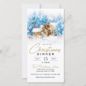 Winter Wonderland Weihnachtsabend Einladung (Vorderseite)