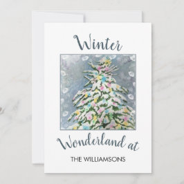 Winter Wonderland Weihnachtsbaum Feiertagskarte