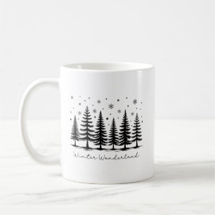 Winter Wonderland Weihnachtsbäume Winter Urlaub Kaffeetasse