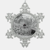 Winter Wonderland Weihnachtsdekorationen individue Schneeflocken Zinn-Ornament (Vorderseite)