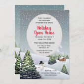 Winter Wonderland Weihnachtsfeiertag Open House Einladung (Vorne/Hinten)