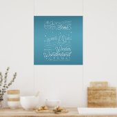 Winter Wonderland Weihnachtsgebäck 24x24 / Blau Poster (Küche)
