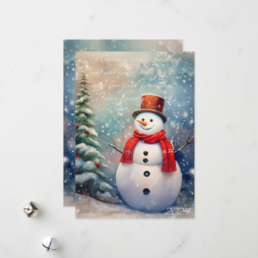 Winter Wonderland Weihnachtskarte Feiertagskarte (Vorderseite/Rückseite Beispiel)