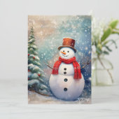 Winter Wonderland Weihnachtskarte Feiertagskarte (Stehend Vorderseite)