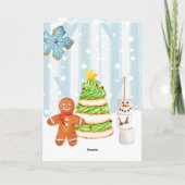 Winter Wonderland Weihnachtskekse Feiertagskarte (Rückseite)