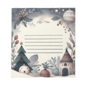 Winter Wonderland Weihnachtslandschaft Notizblock (Vorderseite)