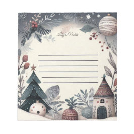 Winter Wonderland Weihnachtslandschaft Notizblock