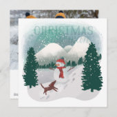 Winter Wonderland - Weihnachtsschneemann Feiertagskarte (Vorne/Hinten)