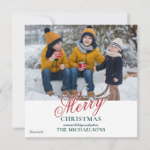 Winter Wonderland - Weihnachtsschneemann Feiertagskarte (Rückseite)